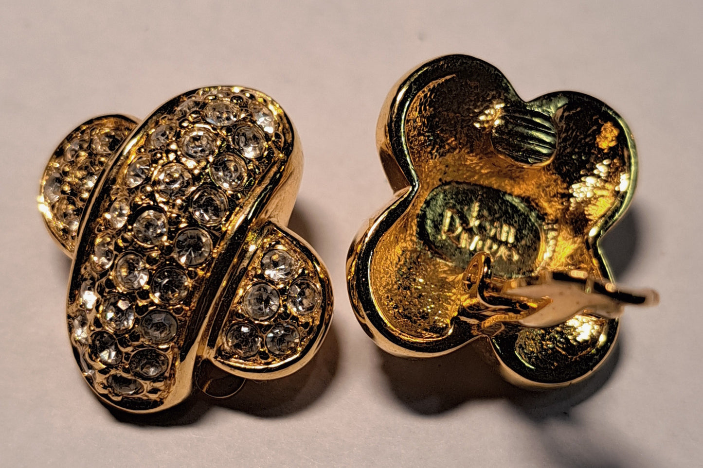 Joan Rivers Gold Tone Clip Earrings