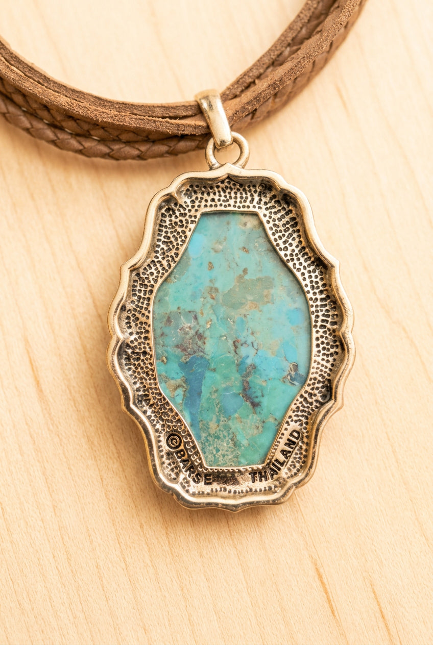 Reverse close-up of pendant showing BARSE THAILAND marking