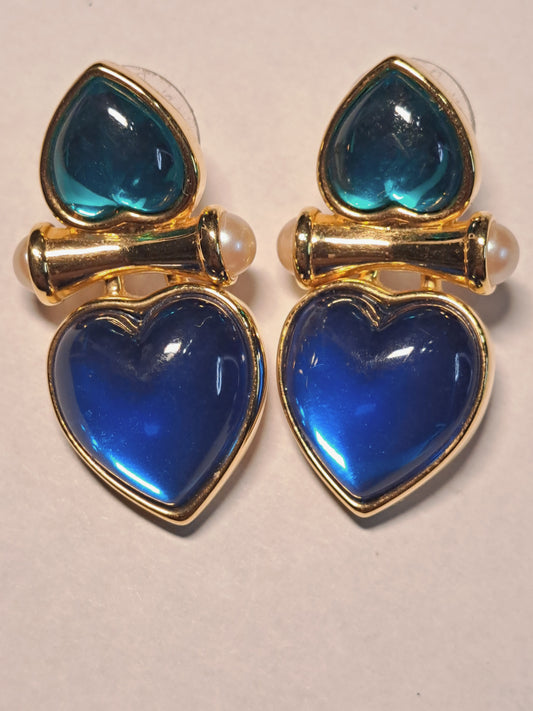 Joan Rivers Gold Tone Pierced Earrings