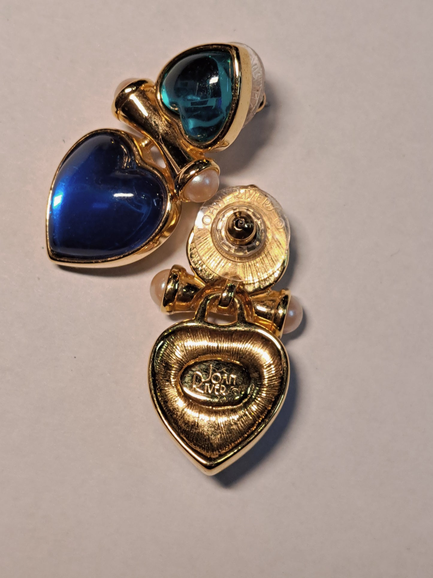 Joan Rivers Gold Tone Pierced Earrings