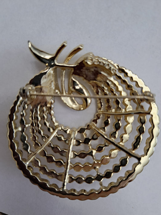 Emmons Gold Tone Brooch