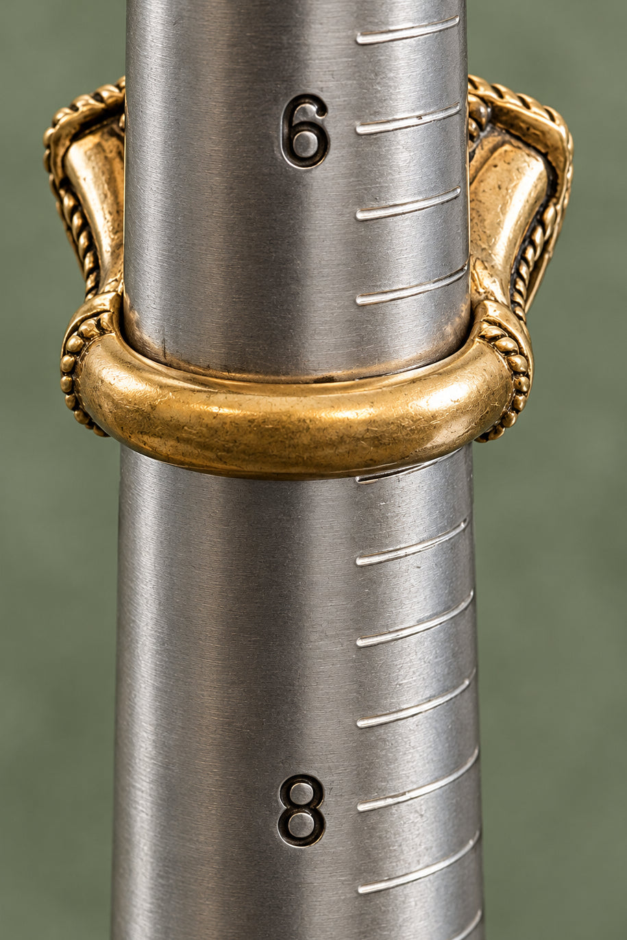 Back of Barse ring showing band and approximate size on a mandrel