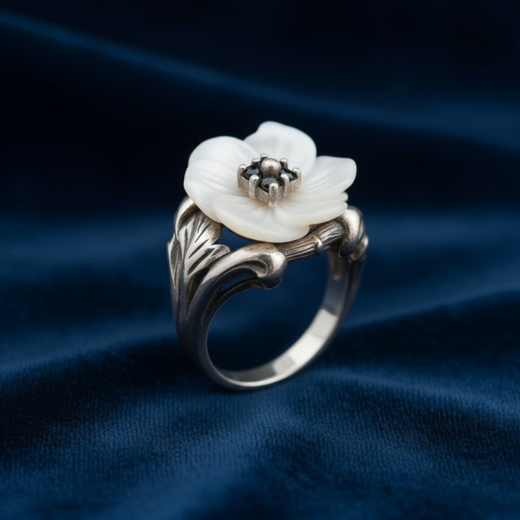 MOP Ring Tilted & Zoomed